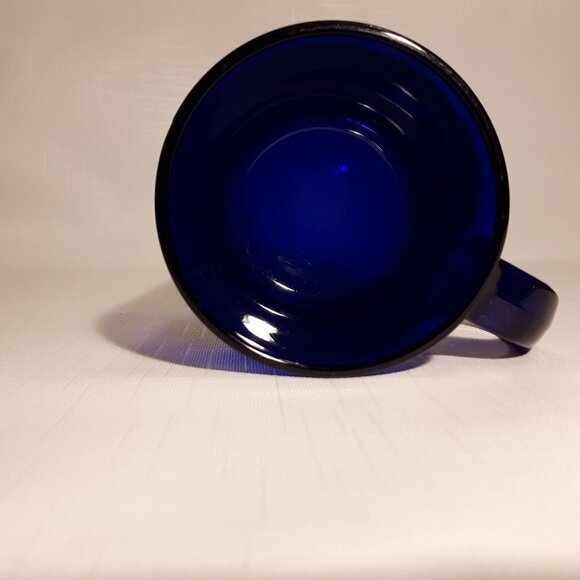 Vintage Libbey Coffee Mug Cobalt Blue Glass Celestial FRIENDS - Picture 5 of 9